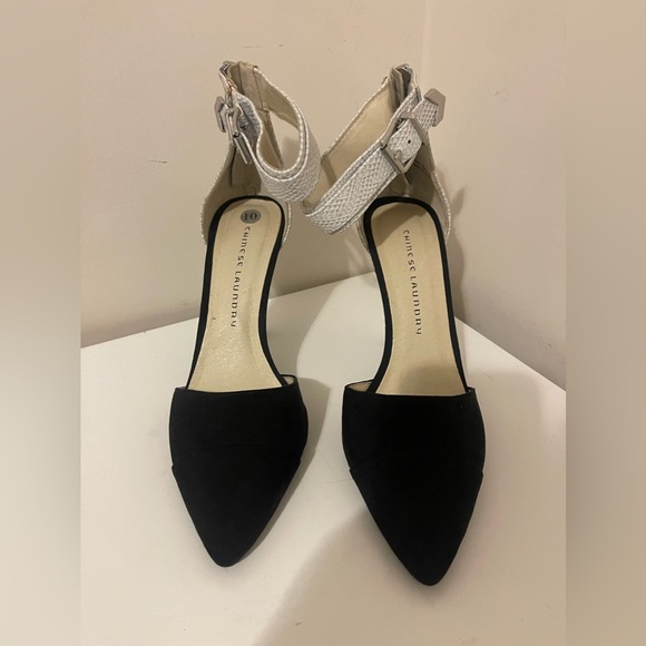 Chinese Laundry Solitaire Black and Gray  Pointy Toe Heels Women Size 10 US - Picture 3 of 6